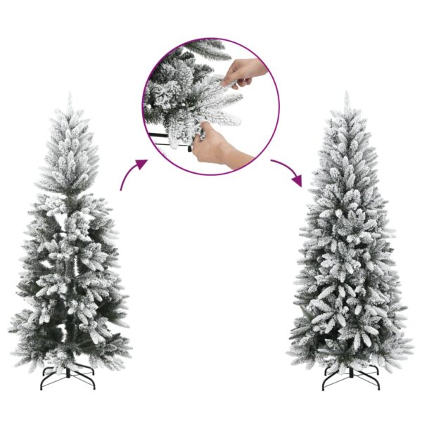 8721158417589_g_en_hd_2.jpg Artificial Slim Christmas Tree with Flocked Snow 120 cm PVC&PE