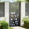 Garden Gate Black 105x205 cm Steel Light Design