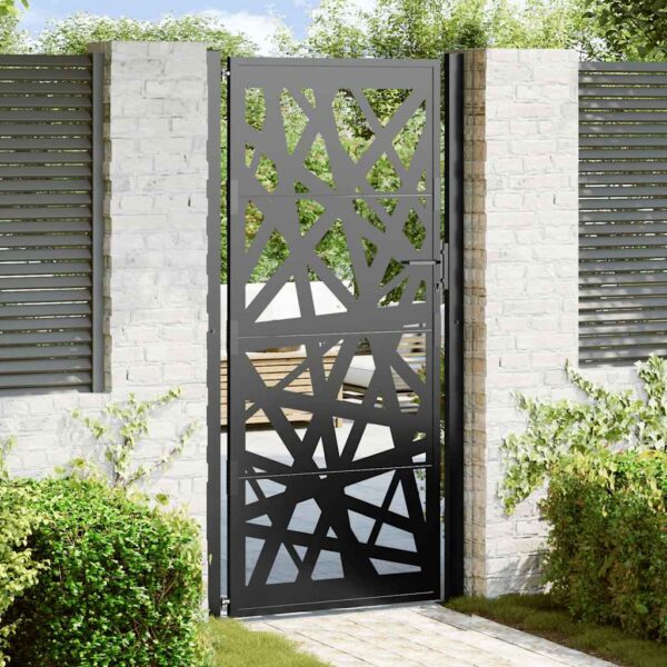 Garden Gate Black 105x205 cm Steel Light Design
