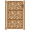 Garden Gate 105x155 cm Weathering Steel Leaf Design