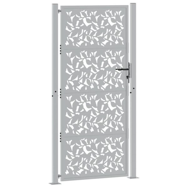 Garden Gate 105x205 cm Weathering Steel Leaf Design