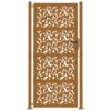 Garden Gate 105x205 cm Weathering Steel Leaf Design