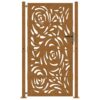 Garden Gate 105x180 cm Weathering Steel Flame Design