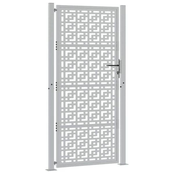 Garden Gate 105x205 cm Weathering Steel Cross Design