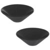 Wash Basins 2 pcs Gloss Black Ã˜42x14 cm Ceramic