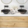 Wash Basins 2 pcs Gloss Black Ã˜42x14 cm Ceramic