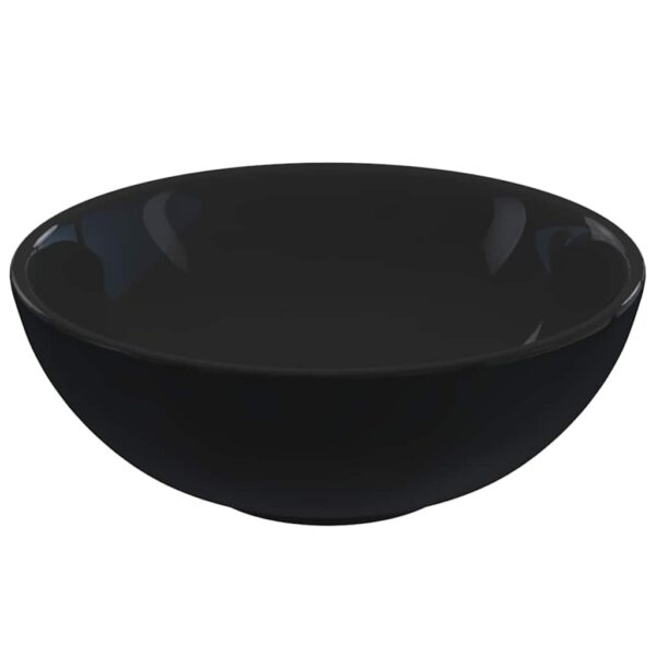 Wash Basin Gloss Black Ã˜28x10 cm Ceramic