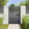 Garden Gate Lockable Black 100x150 cm Aluminium