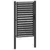Garden Gate Lockable Black 100x150 cm Aluminium