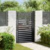 Garden Gate Lockable Black 100x150 cm Aluminium
