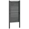 Garden Gate Lockable Black 100x180 cm Aluminium