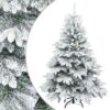 Artificial Hinged Christmas Tree Snow Flocked White 150 cm