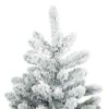 Artificial Hinged Christmas Tree Snow Flocked White 150 cm