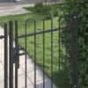 Fence Gate Grey 100 x 120 cm Powder coated steel