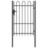 Fence Gate Grey 100 x 150 cm Powder coated steel