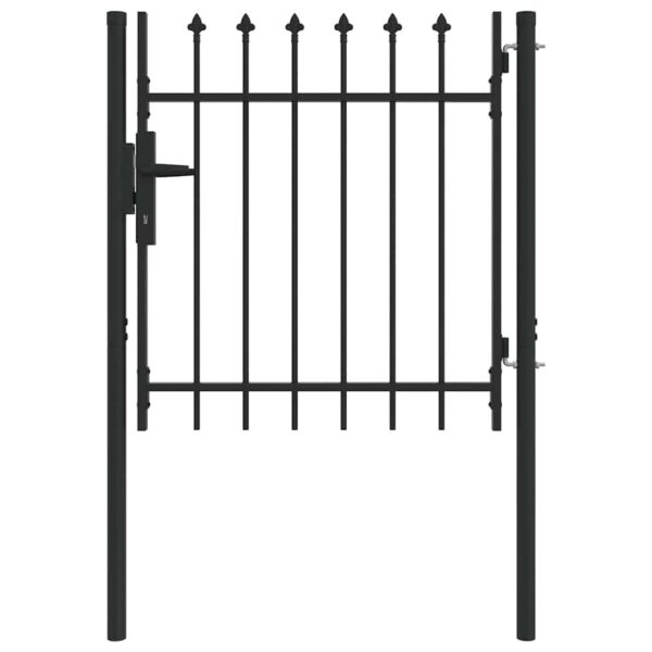 Fence Gate Grey 100 x 100 cm Powder coated steel