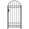 Fence Gate Grey 102 x 200 cm Steel
