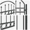 Fence Gate Grey 100 x 150 cm Powder-coated steel
