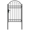 Fence Gate Grey 100 x 150 cm Powder-coated steel