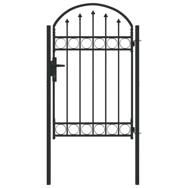 Fence Gate Grey 100 x 150 cm Powder-coated steel