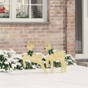 LED Reindeers 2 pcs Warm White Fabric