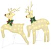LED Reindeers 2 pcs Warm White Fabric