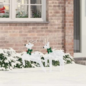 LED Reindeers 2 pcs Cold White Fabric