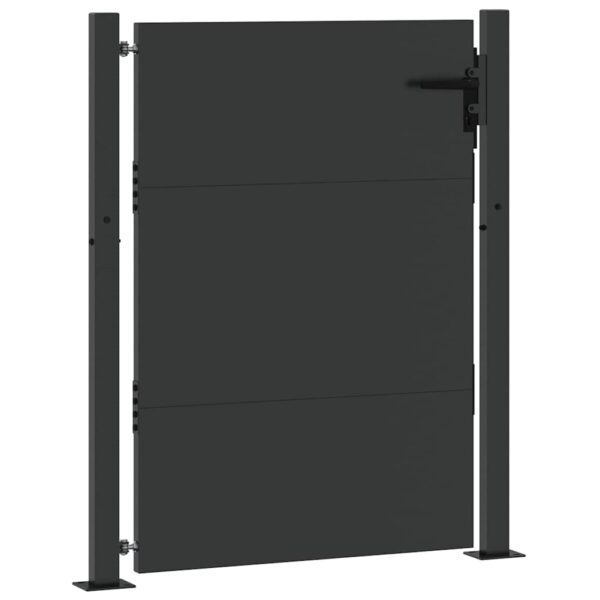 Garden Gate Black 100 x 125 cm Powder-coated steel