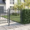 8721288882639_mo-im_en_hd_2.jpg Fence Gate with Spikes Grey 100 x 100 cm Powder-coated steel