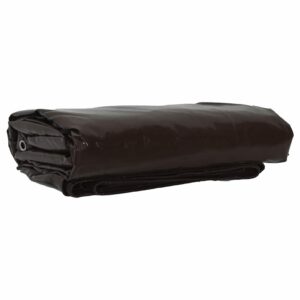 Tarpaulin 650g / mÂ² Brown 2 x 3 m Canvas with PVC Coating