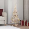 Christmas Trees with Stand Natural 120 cm Solid pine wood