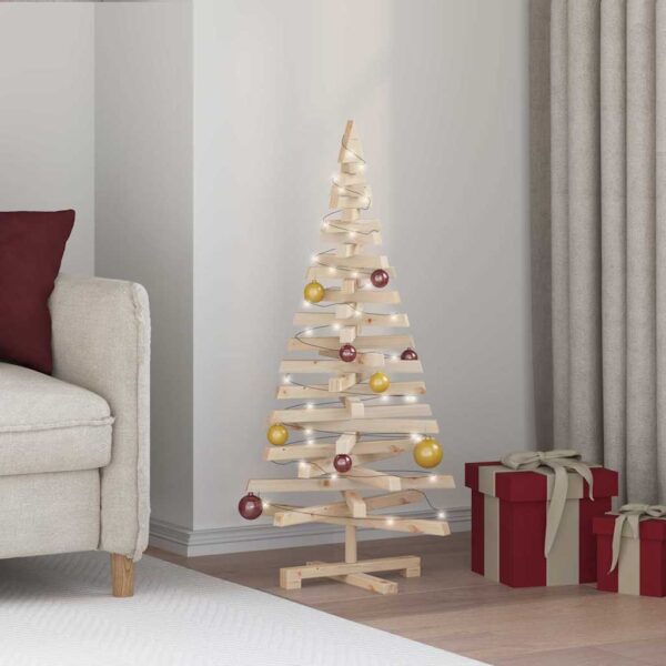 Christmas Trees with Stand Natural 120 cm Solid pine wood
