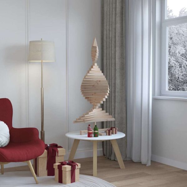 Christmas Trees with Stand Natural 120 cm Solid pine wood