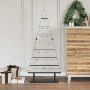 Metal Christmas Tree with Stand Black 125 cm Steel
