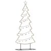 Metal Christmas Tree with Stand Black 180 cm Steel