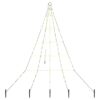 LED Christmas Tree with Ground Spikes Warm White 180 cm Metal