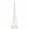 LED Christmas Tree with Stand Warm White 51 x 51 x 190 cm Metal