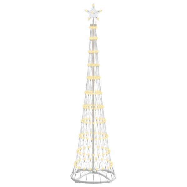 LED Christmas Tree with Stand Warm White 51 x 51 x 190 cm Metal