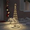 LED Christmas Tree Warm White 71 x 71 x 184.5 cm Metal