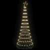 LED Christmas Tree Warm White 71 x 71 x 184.5 cm Metal