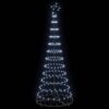 LED Christmas Tree Cool White 71 x 71 x 184.5 cm Metal
