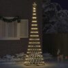 LED Christmas Tree Warm White 100.5 x 100.5 x 302.5 cm Metal
