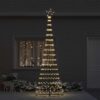 LED Christmas Tree Warm White 100.5 x 100.5 x 302.5 cm Metal