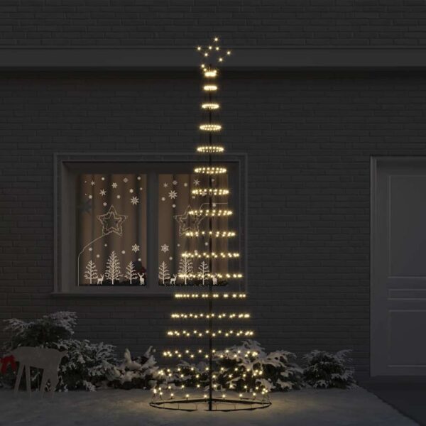 LED Christmas Tree Warm White 100.5 x 100.5 x 302.5 cm Metal