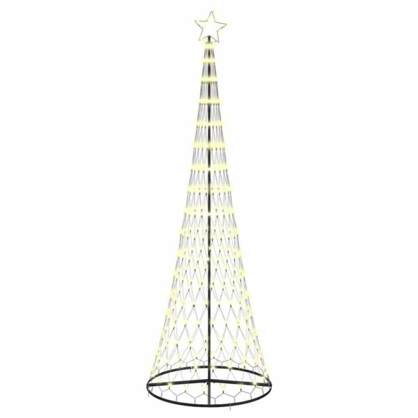LED Christmas Tree Warm White 100.5 x 100.5 x 302.5 cm Metal