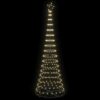 LED Christmas Tree Warm White 100.5 x 100.5 x 302.5 cm Metal