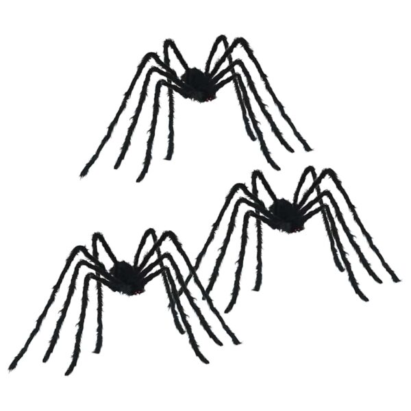 Halloween Spider Decoration 3 pcs Black 200 cm Polyester