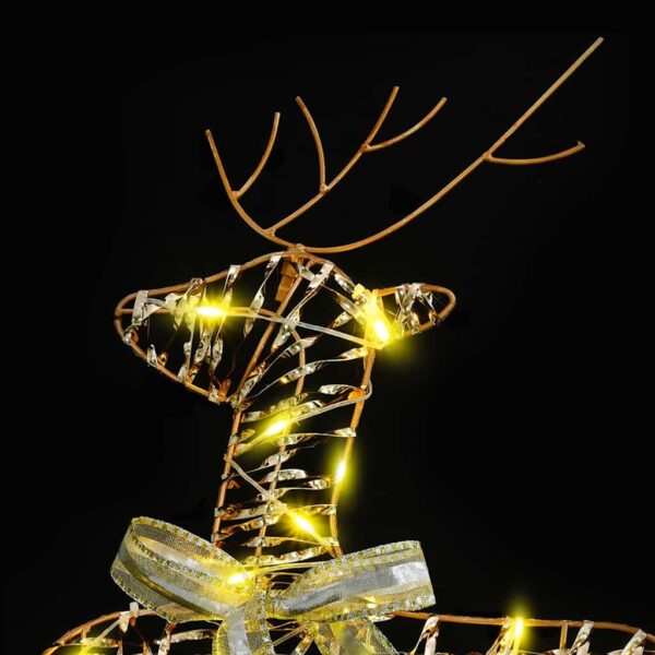 LED Reindeers with 40 LEDs 2 pcs Warm White PET