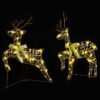 LED Reindeers with 40 LEDs 2 pcs Warm White PET