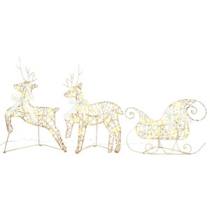 LED Reindeers with 60 LEDs 3 pcs Warm White PET